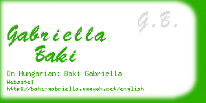 gabriella baki business card